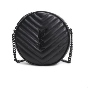 YSL Jade Round Matelasse Leather Bag